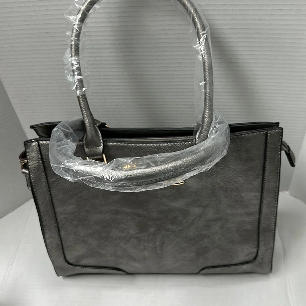 BG Fashion Pewter handbag NEW - Picture 2 of 6